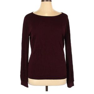 7th Ave Design Studio - NY & Co, long sleeve, balloon sleeve, wine color sweater
